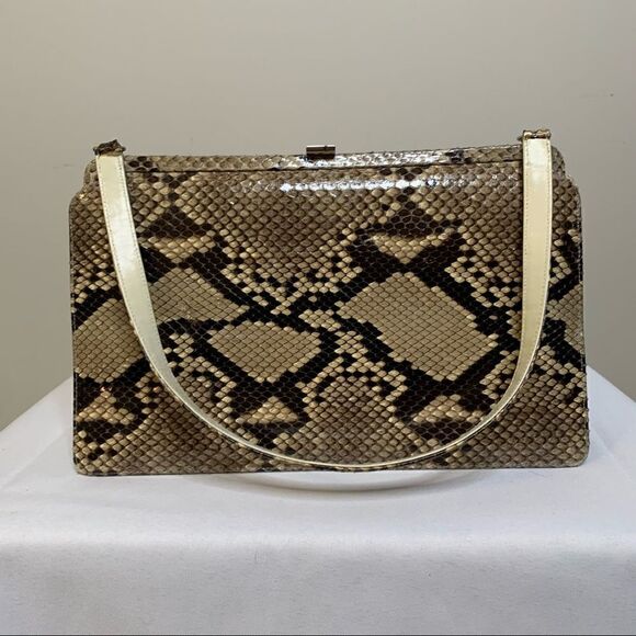 Lambertson Truex Python Shoulder Bag - EUC - Picture 1 of 14
